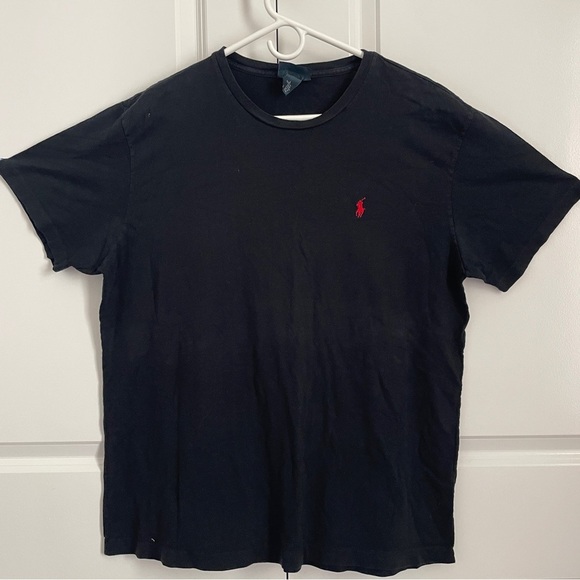 Polo Ralph Lauren Other - Vintage Polo by Ralph Lauren Black T-Shirt – Single Stitch Red Pony Logo Size L